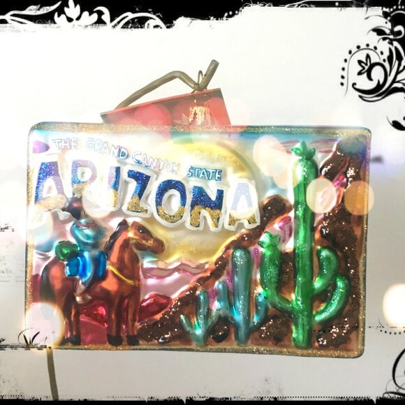✨NEW Rare Christopher Radko ARIZONA State Grand Canyon Handmade Glass Ornament ✨ - Picture 8 of 8